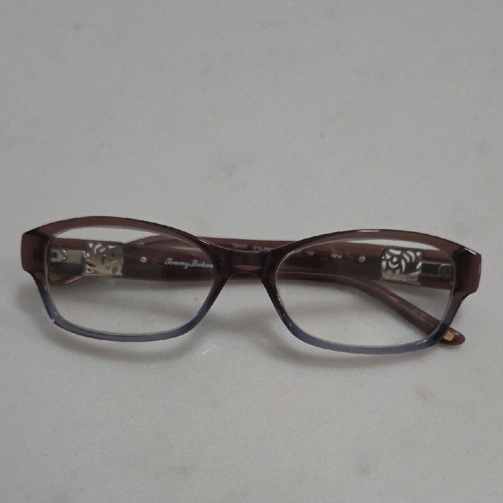 Tommy Bahama Brown Gradient Rectangle Eyeglasses Frames with Case - Picture 4 of 14